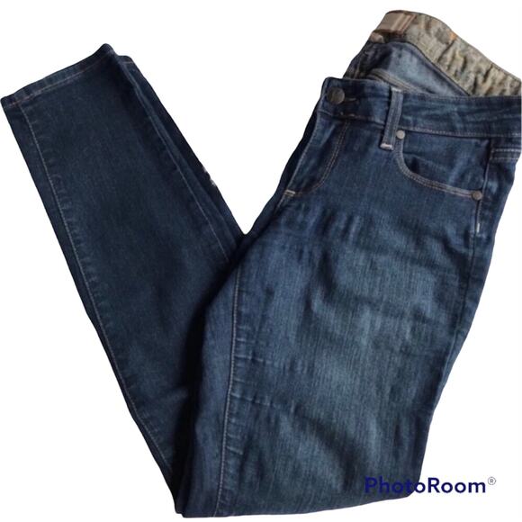 PAIGE Peg Skinny Jeans Denim Blue Women's Sz 26 Pants Slim 5 Pocket Zip Up Fly - Picture 1 of 8